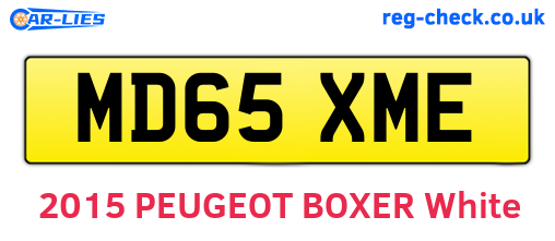 MD65XME are the vehicle registration plates.