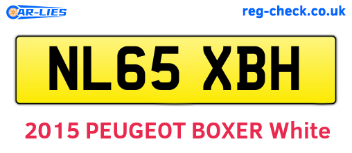NL65XBH are the vehicle registration plates.