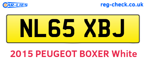 NL65XBJ are the vehicle registration plates.