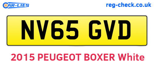 NV65GVD are the vehicle registration plates.