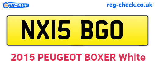 NX15BGO are the vehicle registration plates.