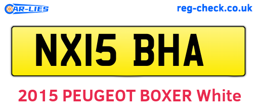NX15BHA are the vehicle registration plates.