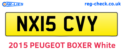 NX15CVY are the vehicle registration plates.