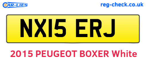 NX15ERJ are the vehicle registration plates.
