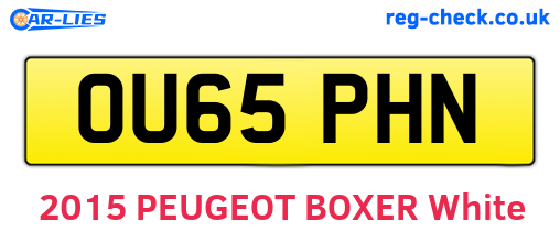 OU65PHN are the vehicle registration plates.