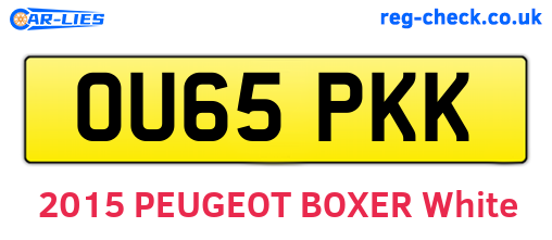 OU65PKK are the vehicle registration plates.