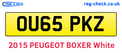 OU65PKZ are the vehicle registration plates.