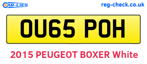 OU65POH are the vehicle registration plates.
