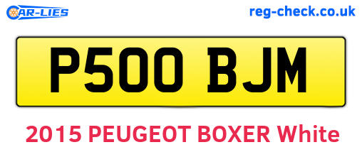 P500BJM are the vehicle registration plates.