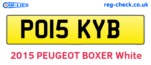 PO15KYB are the vehicle registration plates.