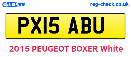 PX15ABU are the vehicle registration plates.