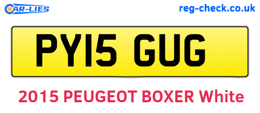 PY15GUG are the vehicle registration plates.