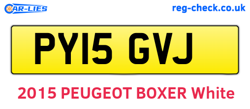 PY15GVJ are the vehicle registration plates.