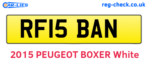 RF15BAN are the vehicle registration plates.