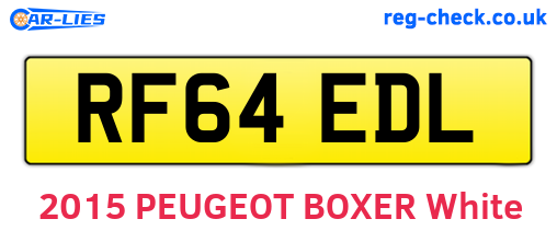 RF64EDL are the vehicle registration plates.
