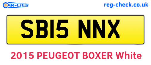 SB15NNX are the vehicle registration plates.