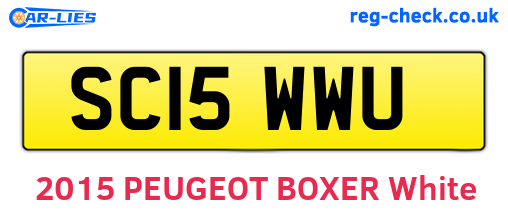 SC15WWU are the vehicle registration plates.