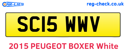 SC15WWV are the vehicle registration plates.