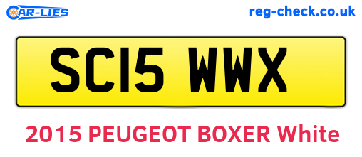 SC15WWX are the vehicle registration plates.