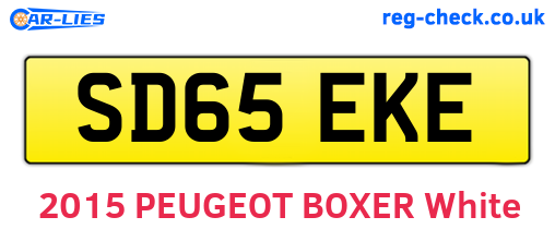 SD65EKE are the vehicle registration plates.