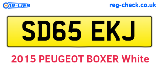 SD65EKJ are the vehicle registration plates.