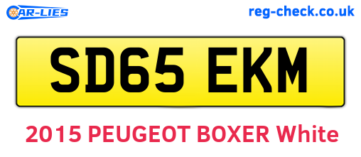 SD65EKM are the vehicle registration plates.