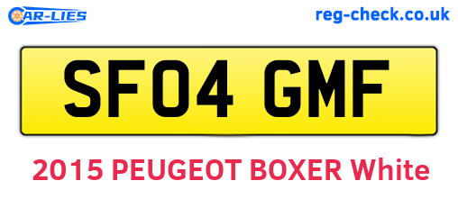 SF04GMF are the vehicle registration plates.