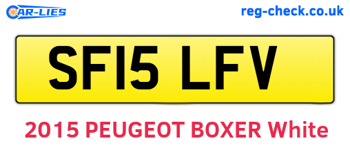 SF15LFV are the vehicle registration plates.