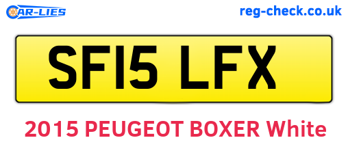 SF15LFX are the vehicle registration plates.