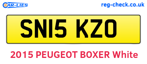 SN15KZO are the vehicle registration plates.