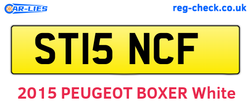 ST15NCF are the vehicle registration plates.