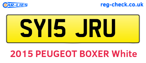 SY15JRU are the vehicle registration plates.