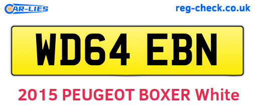 WD64EBN are the vehicle registration plates.