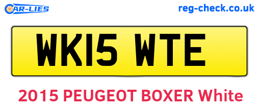 WK15WTE are the vehicle registration plates.