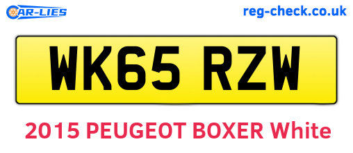 WK65RZW are the vehicle registration plates.