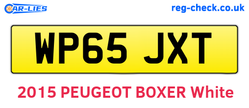 WP65JXT are the vehicle registration plates.