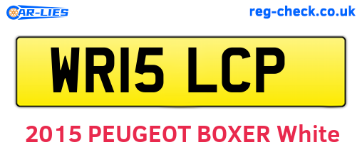 WR15LCP are the vehicle registration plates.