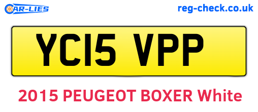 YC15VPP are the vehicle registration plates.