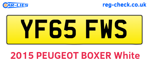 YF65FWS are the vehicle registration plates.