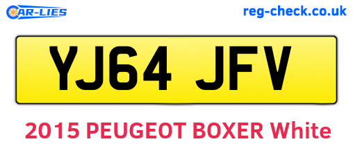 YJ64JFV are the vehicle registration plates.