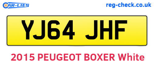 YJ64JHF are the vehicle registration plates.