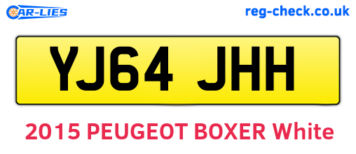 YJ64JHH are the vehicle registration plates.