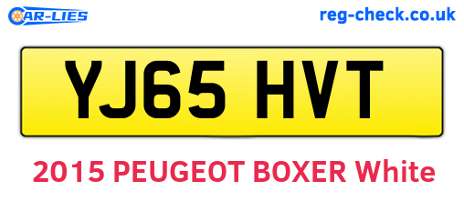 YJ65HVT are the vehicle registration plates.