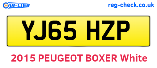 YJ65HZP are the vehicle registration plates.