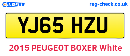 YJ65HZU are the vehicle registration plates.