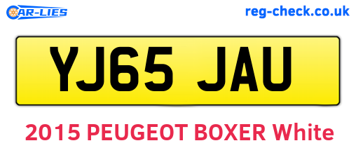YJ65JAU are the vehicle registration plates.