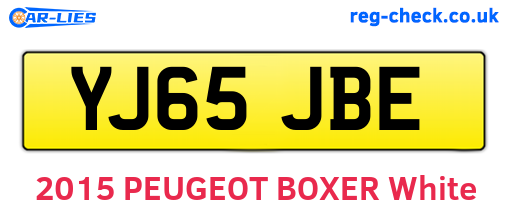 YJ65JBE are the vehicle registration plates.