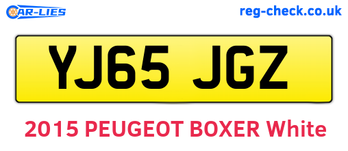 YJ65JGZ are the vehicle registration plates.