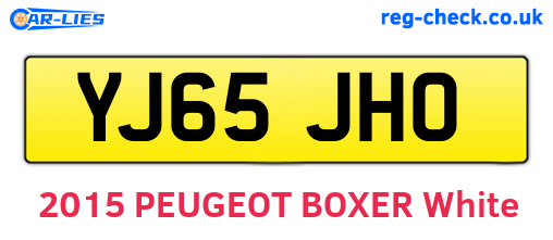 YJ65JHO are the vehicle registration plates.