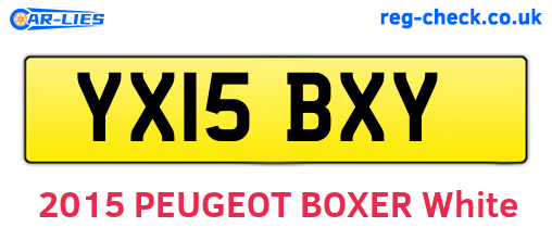 YX15BXY are the vehicle registration plates.